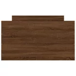 barna tölgy színű ágykeret fej- és lábtámlával 90 x 200 cm