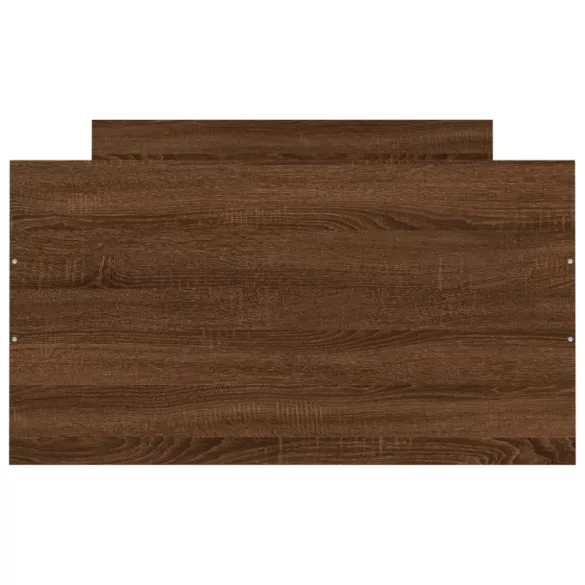 barna tölgy színű ágykeret fej- és lábtámlával 90 x 200 cm