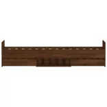 barna tölgy színű ágykeret fej- és lábtámlával 90 x 200 cm