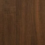 barna tölgy színű ágykeret fej- és lábtámlával 90 x 200 cm