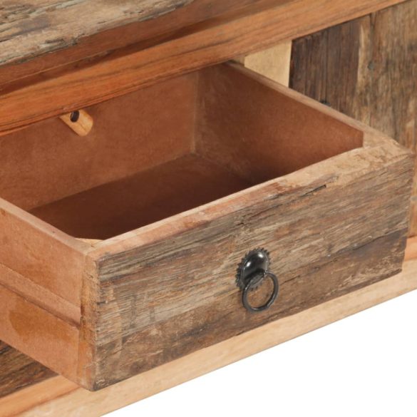 tömör akác és újrahasznosított fa tévészekrény 120x30x40 cm