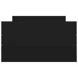 fekete ágykeret fej- és lábtámlával 90 x 190 cm