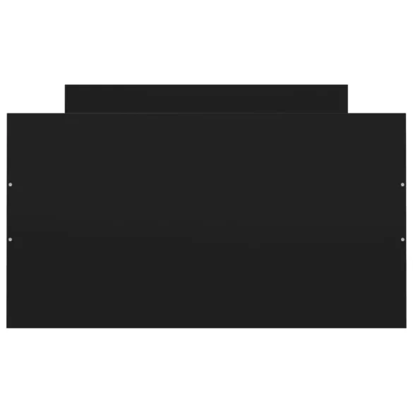 fekete ágykeret fej- és lábtámlával 90 x 190 cm