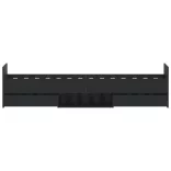 fekete ágykeret fej- és lábtámlával 90 x 190 cm