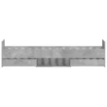 betonszürke ágykeret fej- és lábtámlával 90 x 190 cm