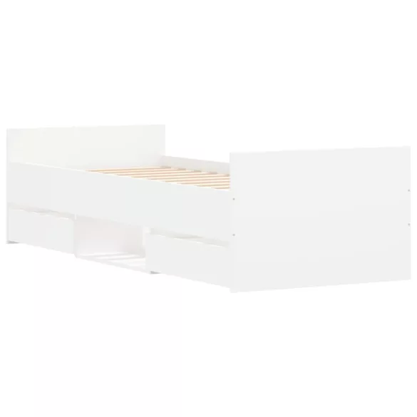 fehér ágykeret fej- és lábtámlával 75 x 190 cm