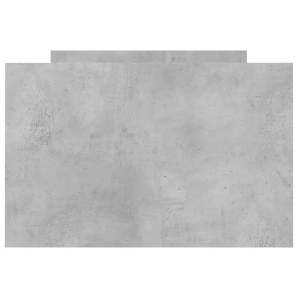 betonszürke ágykeret fej- és lábtámlával 75 x 190 cm