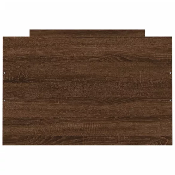 barna tölgyszínű ágykeret fej- és lábtámlával 75 x 200 cm