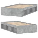 betonszürke ágykeret 90 x 200 cm