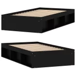 fekete ágykeret 100 x 200 cm