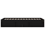 fekete ágykeret 100 x 200 cm