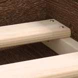 barna tölgyszínű ágykeret 100 x 200 cm