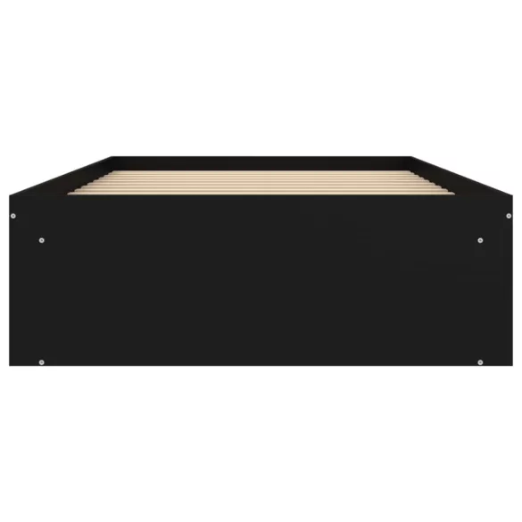 fekete ágykeret 90 x 190 cm