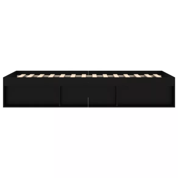 fekete ágykeret 90 x 190 cm