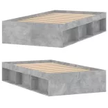 betonszürke ágykeret 90 x 190 cm