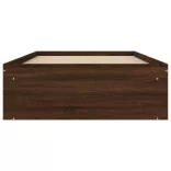 barna tölgyszínű ágykeret 90 x 190 cm