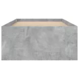 betonszürke kisméretű egyszemélyes ágykeret 75 x 190 cm