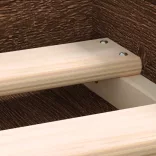 barna tölgyszínű kisméretű egyszemélyes ágykeret 75 x 190 cm