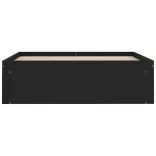 fekete ágykeret 120 x 200 cm