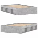 betonszürke ágykeret 120 x 200 cm