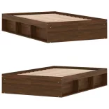 barna tölgy színű ágykeret 120 x 200 cm