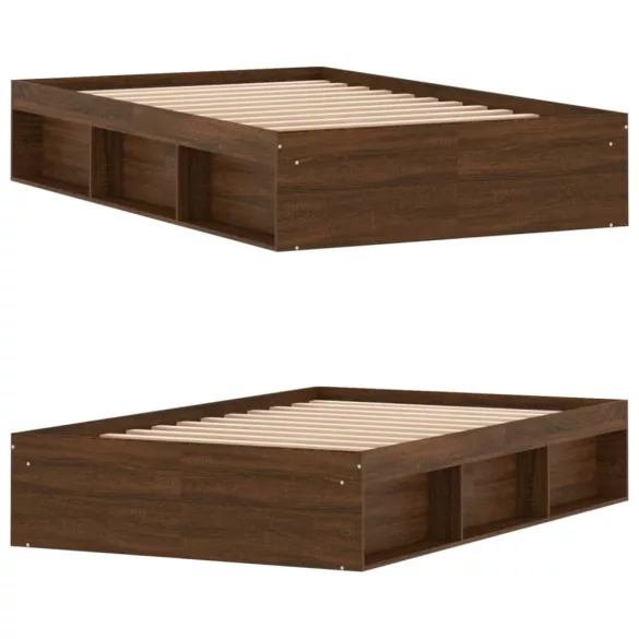 barna tölgy színű ágykeret 120 x 200 cm