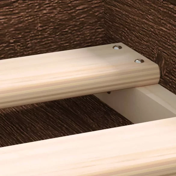 barna tölgy színű ágykeret 120 x 200 cm