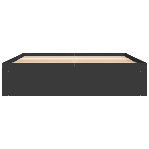 fekete ágykeret 140 x 200 cm