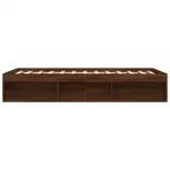 barna tölgy színű ágykeret 140 x 200 cm