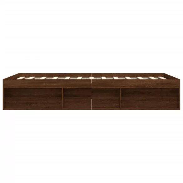 barna tölgy színű ágykeret 140 x 200 cm