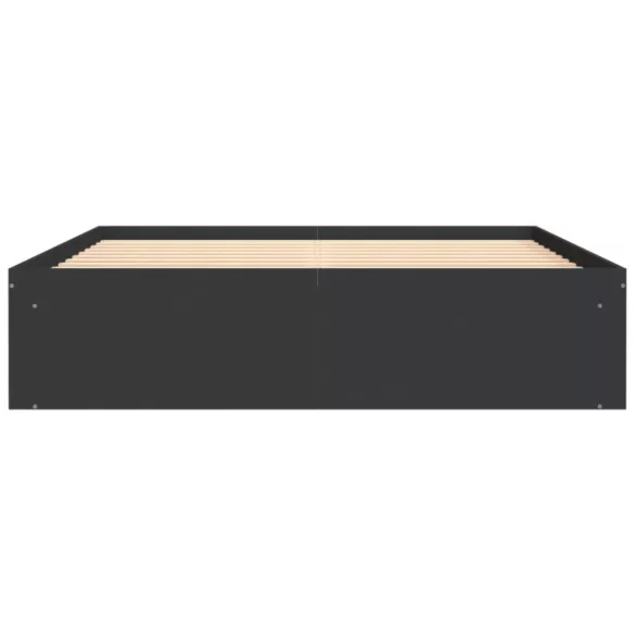 fekete ágykeret 160 x 200 cm