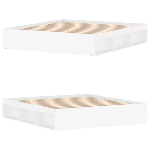 fehér tömör fenyőfa ágykeret 180 x 200 cm