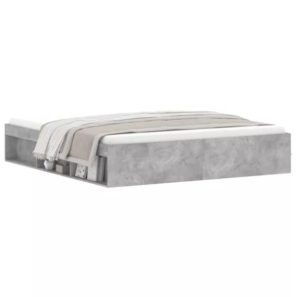 betonszürke ágykeret 180 x 200 cm