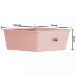 4 fiókos mozgatható rózsaszín műanyag tárolókocsi