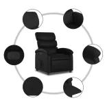 fekete műbőr elektromos dönthető fotel