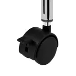 XXL 15 fiókos mozgatható fekete műanyag tárolókocsi