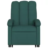 sötétzöld szövet felállást segítő dönthető fotel