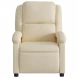 krémszínű szövet elektromos dönthető fotel