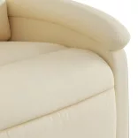 krémszínű szövet elektromos dönthető fotel