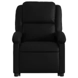 elektromos fekete műbőr felállást segítő dönthető fotel