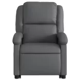elektromos szürke műbőr felállást segítő dönthető fotel