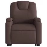 sötétbarna szövet dönthető masszázs- és állófotel