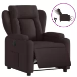 sötétbarna szövet elektromos dönthető fotel
