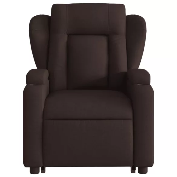 sötétbarna szövet dönthető masszázs- és állófotel