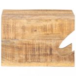 falra szerelhető tömör nyers mangófa kerékpártartó 35x25x25 cm