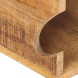 falra szerelhető tömör nyers mangófa kerékpártartó 35x25x25 cm