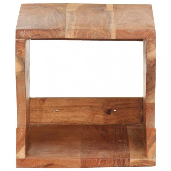 falra szerelhető tömör akácfa kerékpártartó 35 x 25 x 25 cm