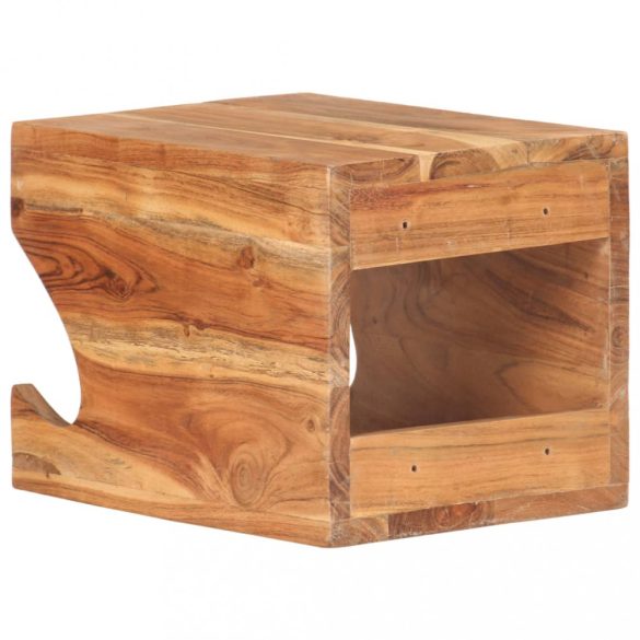 falra szerelhető tömör akácfa kerékpártartó 35 x 25 x 25 cm
