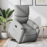 világosszürke szövet felállást segítő dönthető fotel