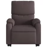 sötétbarna szövet dönthető elektromos álló masszázsfotel